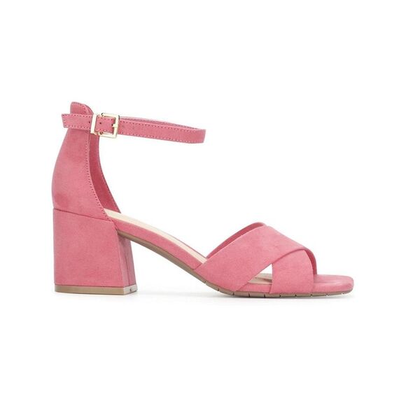 REACTION KENNETH COLE Shoes - REACTION KENNETH COLE Womens Pink Mix X-band Toe Block Heel Heeled Sandal 7 M
